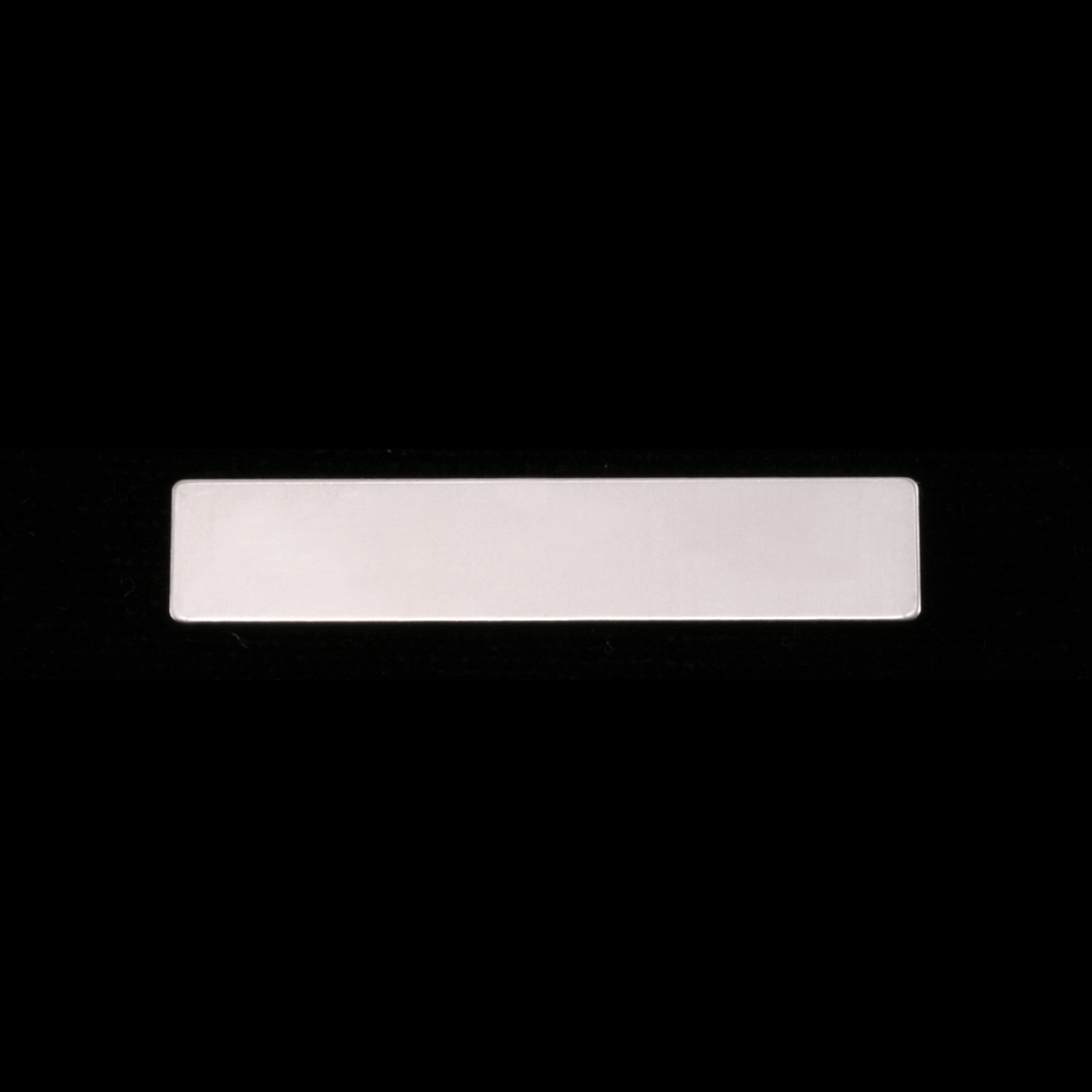 Metal Stamping Blanks Sterling Silver Rectangle, 31.8mm (1.25") x 6.4mm (.25"), 24g